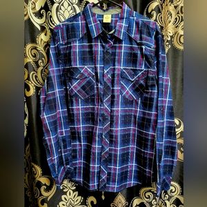 New Rustic Blue plaid shirt